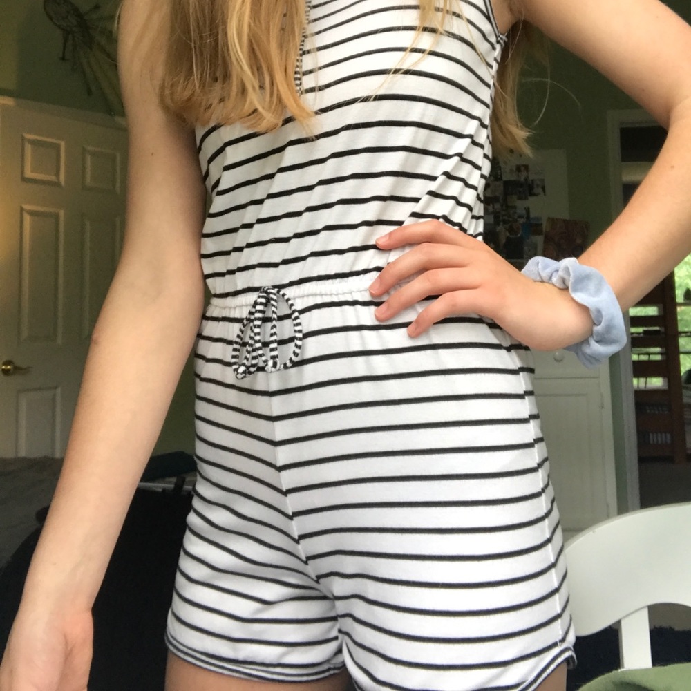 Striped summer romper